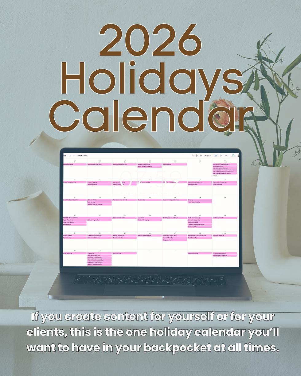 holidays calendar by chris lam graphic