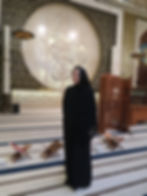 Interior da Blue Mosque, Doha, Catar.
