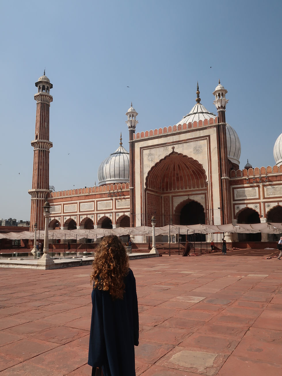 Fachada da mesquita Jama Masjid Old Dehli, Índia