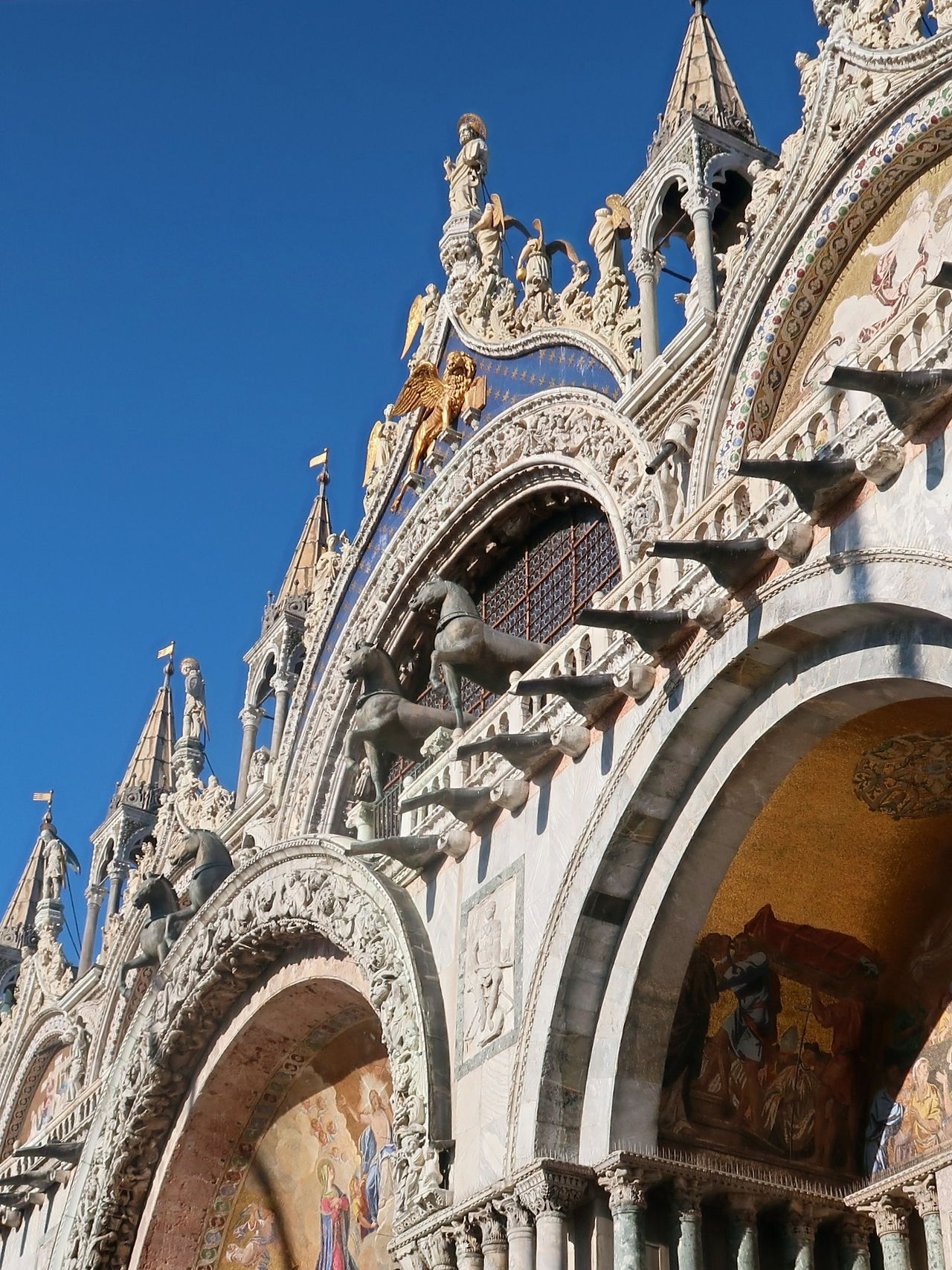 Detalhe da fachada da Basílica de San Marco, Veneza