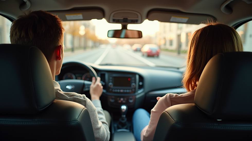 Eye-level view of a comfortable taxi interior designed for family travel