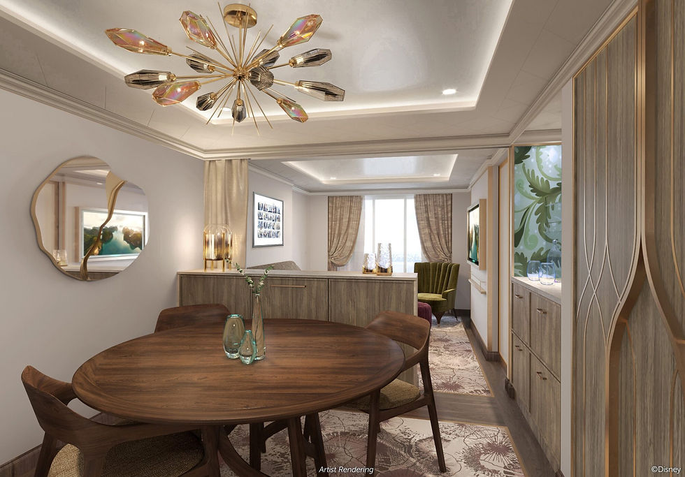 First Look at Inside - Oceanview- Verandah - Concierge Staterooms and Royal Suites onboard Disney Destiny
