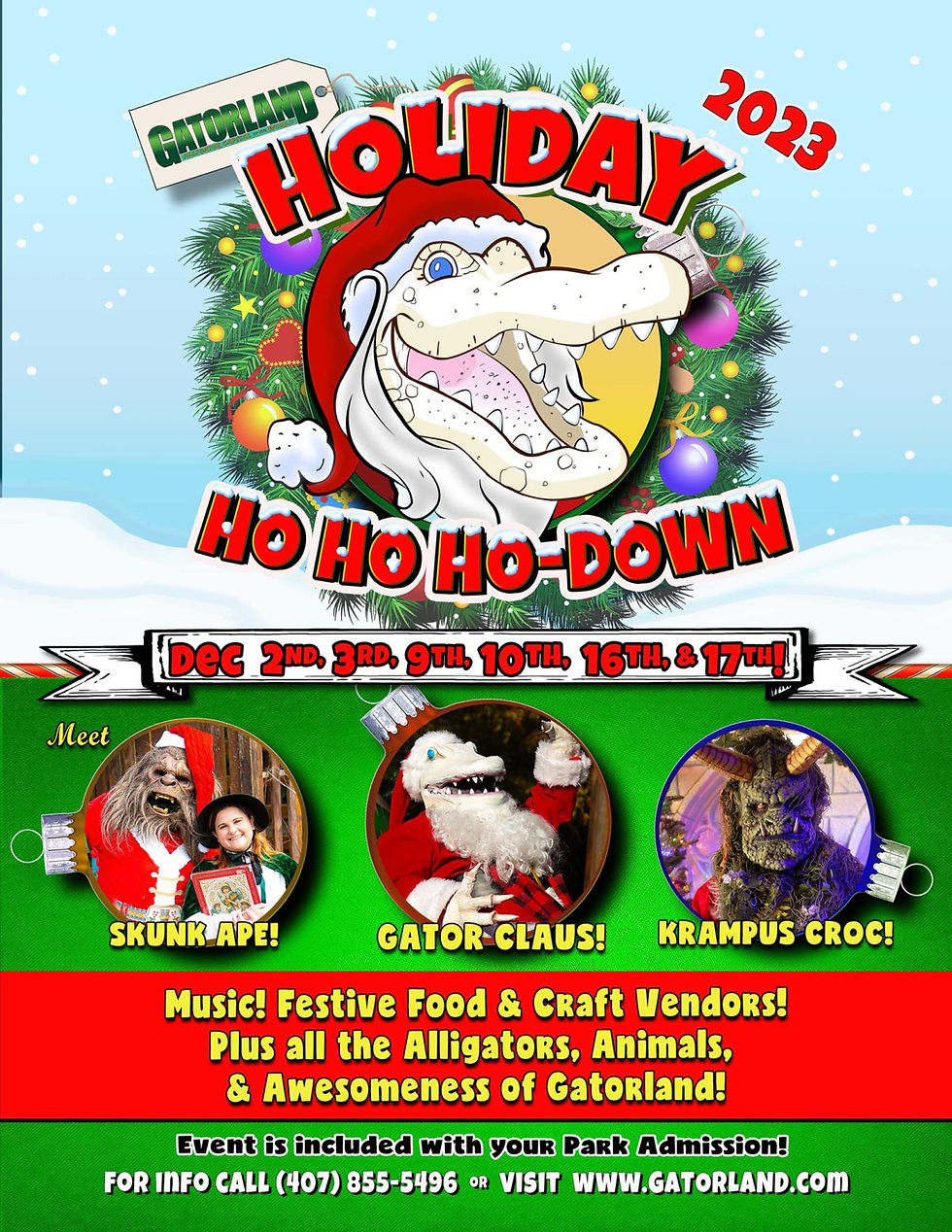 Gatorland’s Holiday Ho Ho Ho-Down! 2023