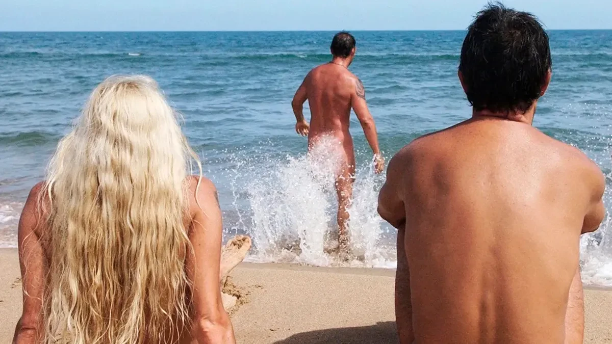 Naked beach nudists