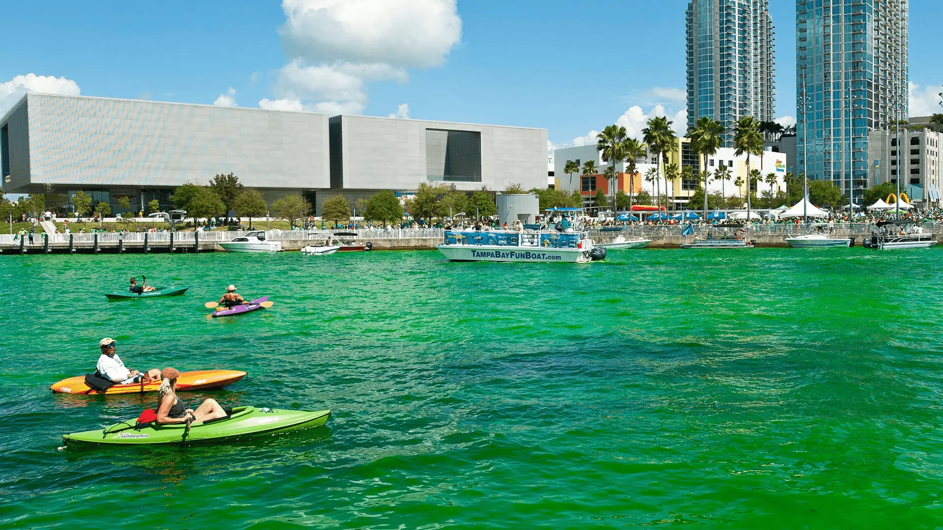 Tampa’s River O’ Green Festival turns the Hillsborough River green