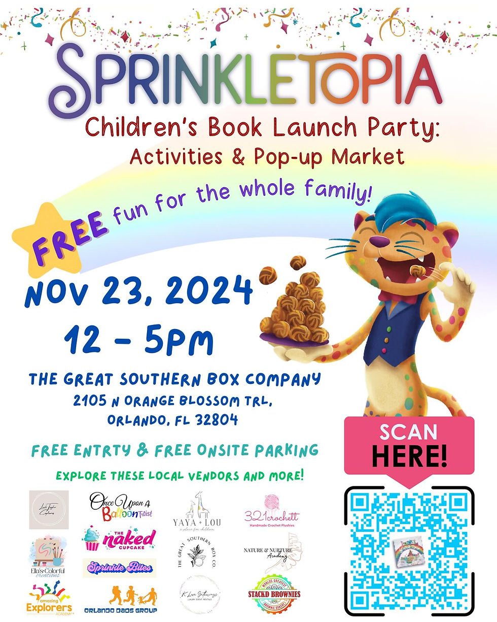 Join author Michelle Lipton for a fun-filled family launch party for “Sprinkletopia”
