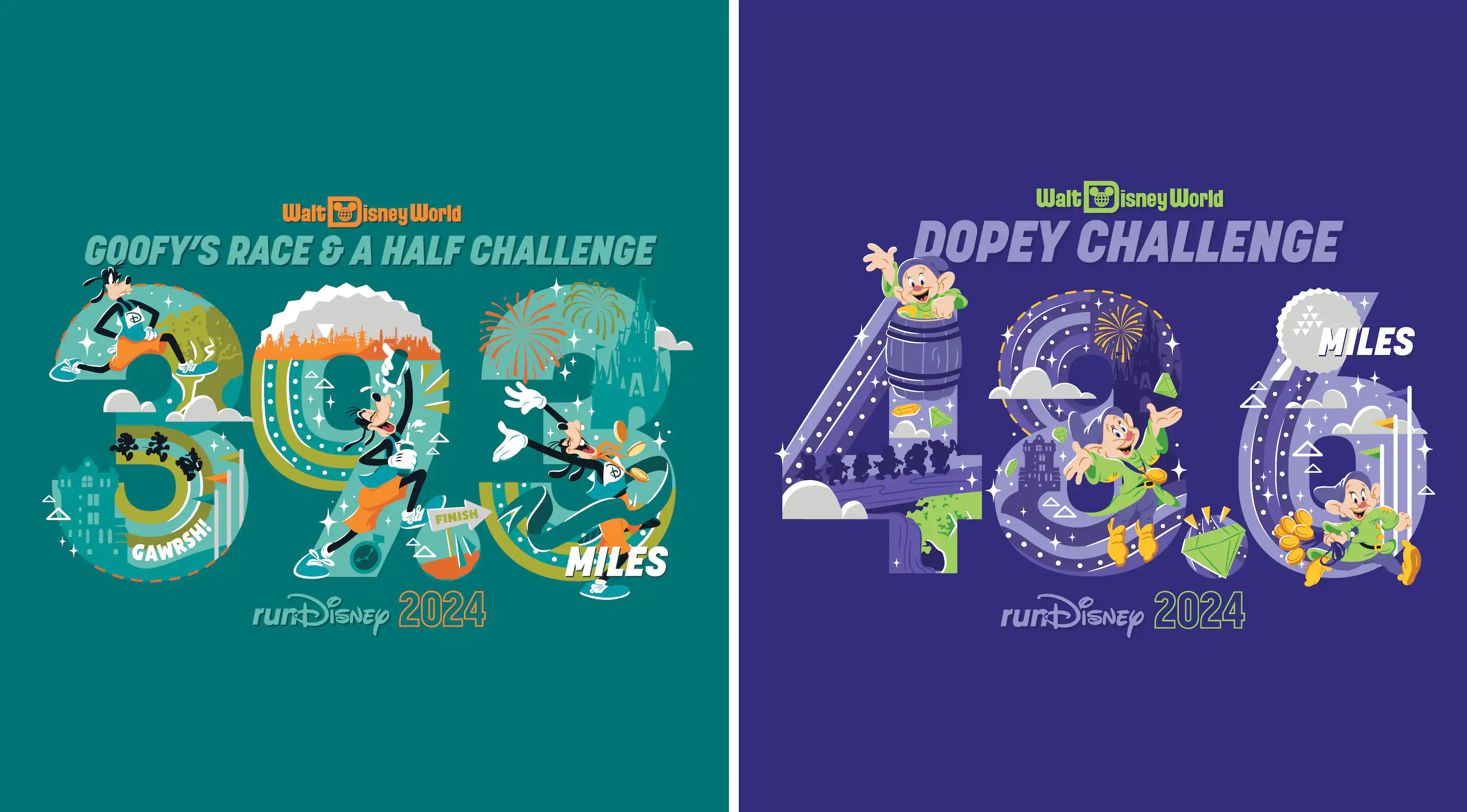 2024 Walt Disney World Marathon Weekend Mickey & Friends race themes