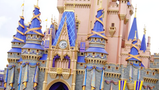 50th Medallion removed from Cinderella's Castle at Magic Kingdom as Clock returns!