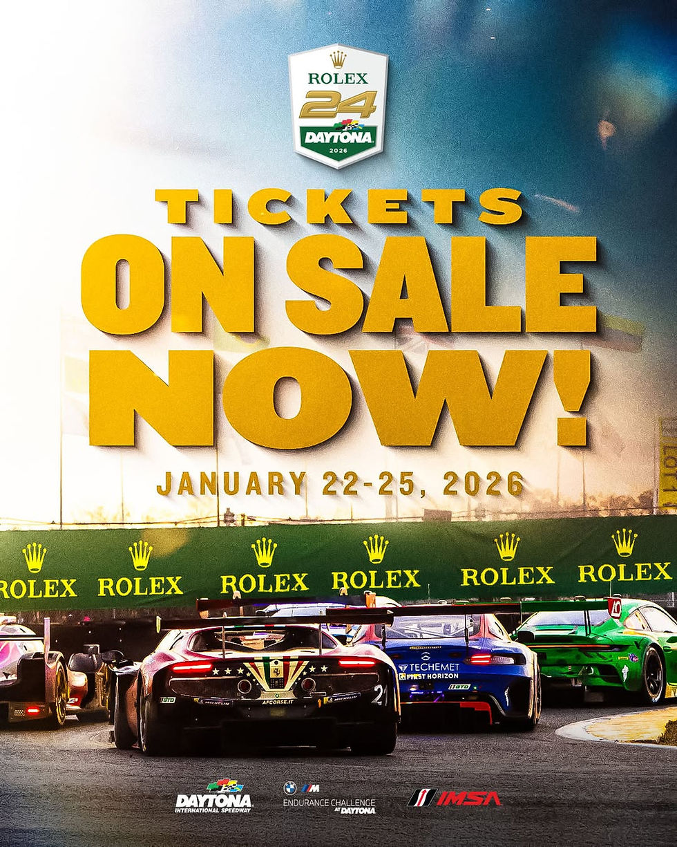 Tickets On Sale Now for 2026 Rolex 24 At Daytona International Speedway