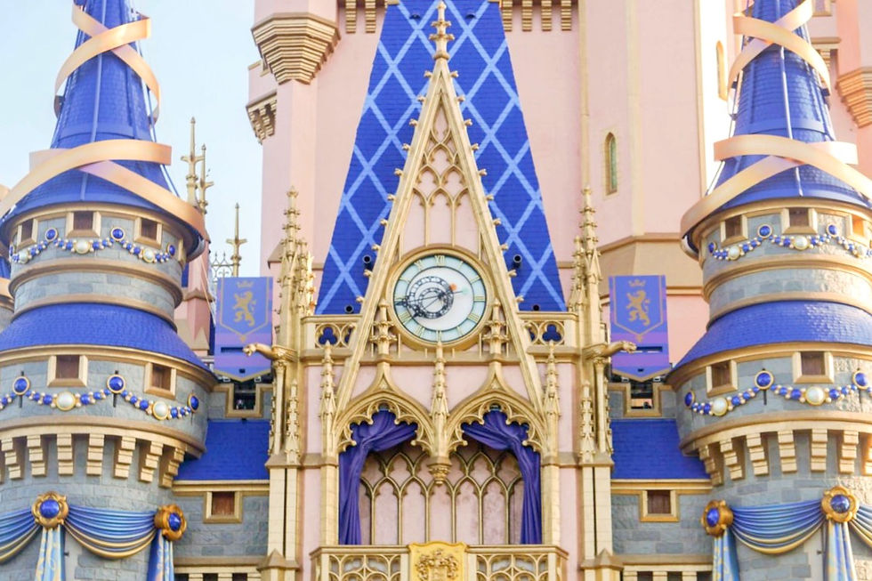 50th Medallion removed from Cinderella's Castle at Magic Kingdom as Clock returns