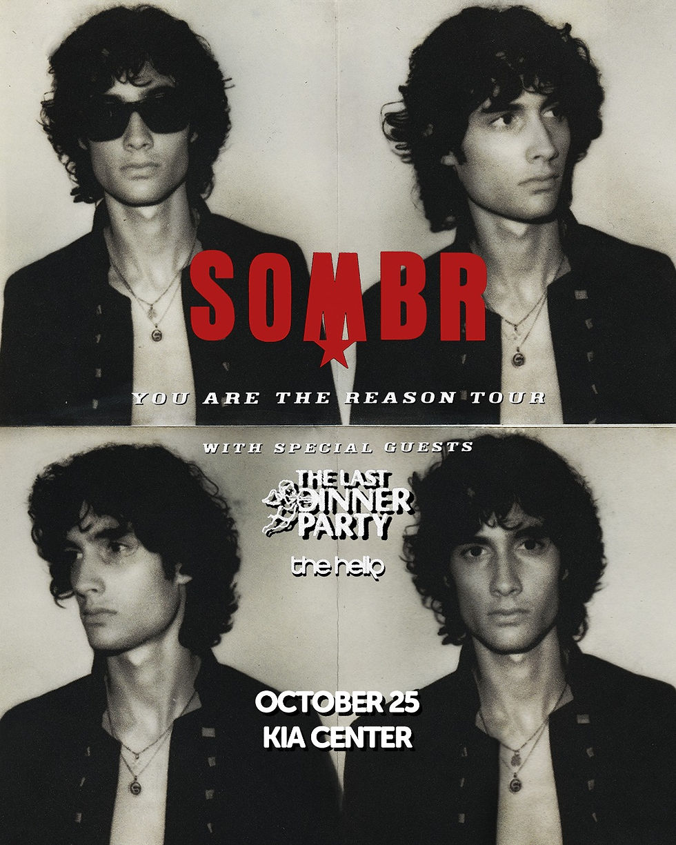 SOMBR is bringing his You Are The Reason Tour to Orlando with The Last Dinner Party and The Hellp