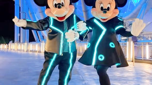 Mickey and Minnie enter The Grid - Check out their Light Up TRON Inspired Costumes
