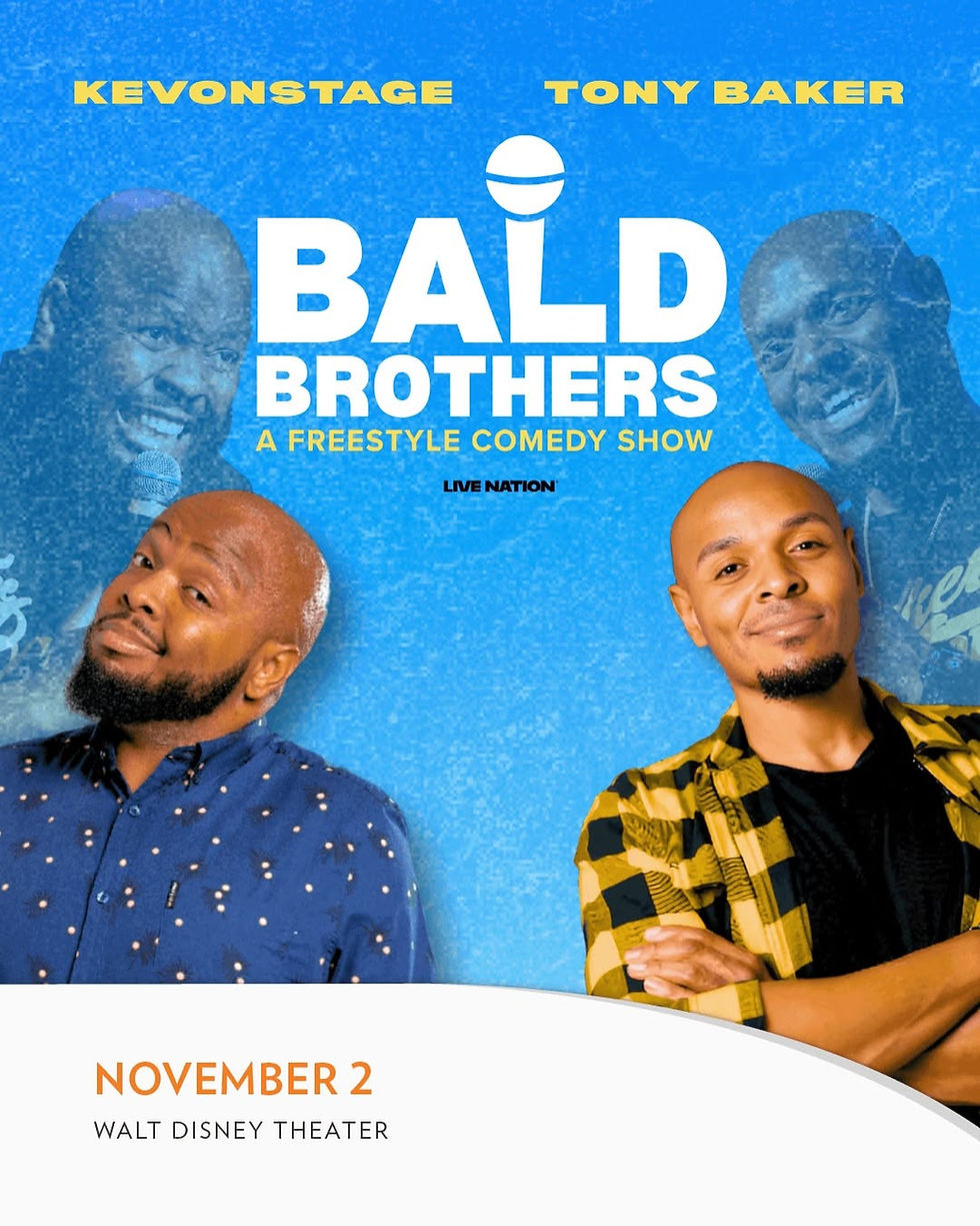 Cue the laughs when the Bald Brothers bring their hilarious freestyle comedy performance to Orlando on November 2