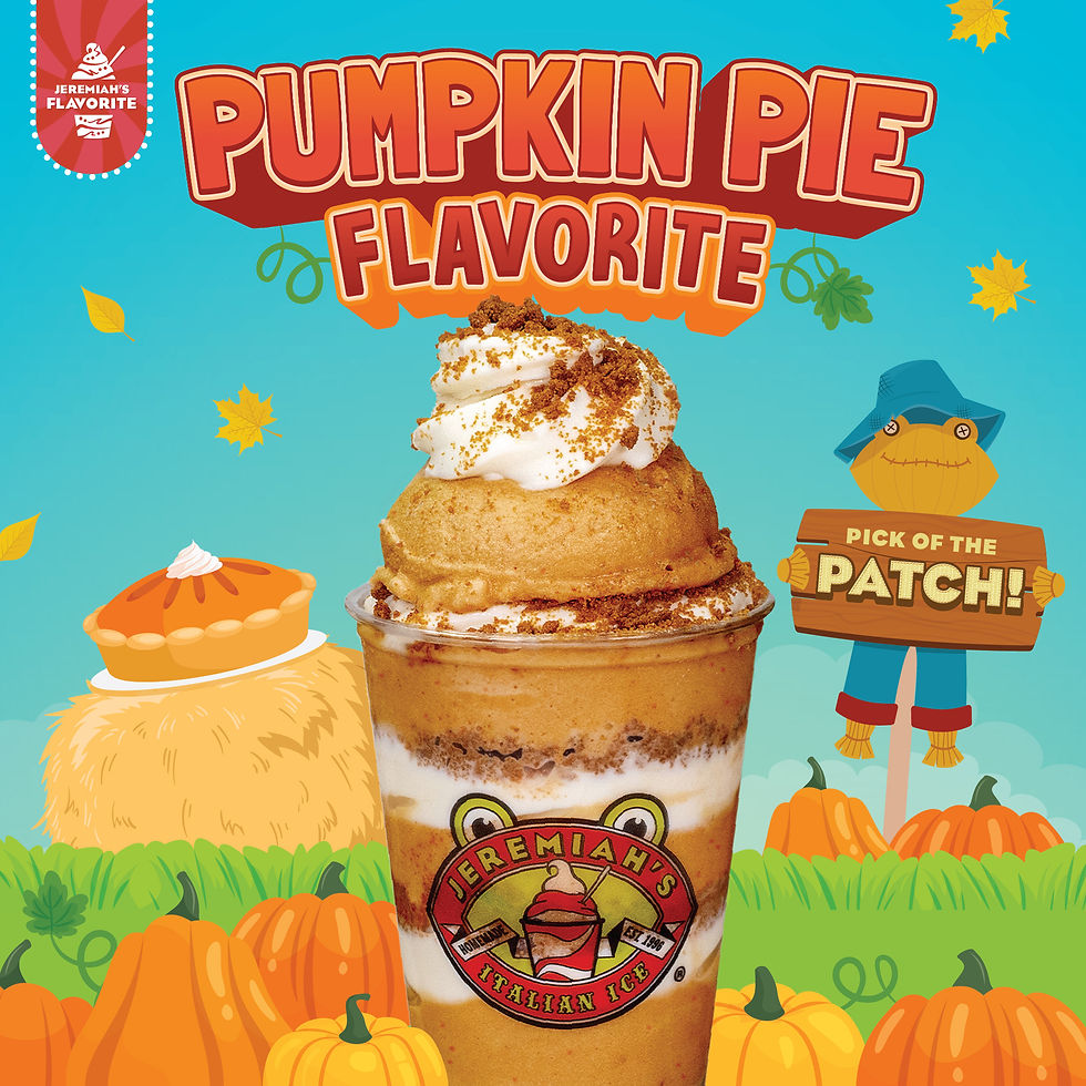 From slice to ice - Pumpkin Pie Italian Ice now scooping at Jeremiah's Italian Ice!