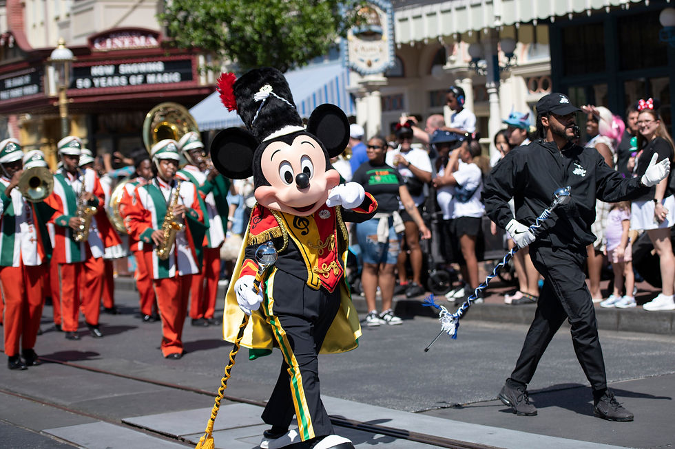 Halle Bailley and High School Students take part in Disney Dreamers Academy Parade at Magic Kingdom