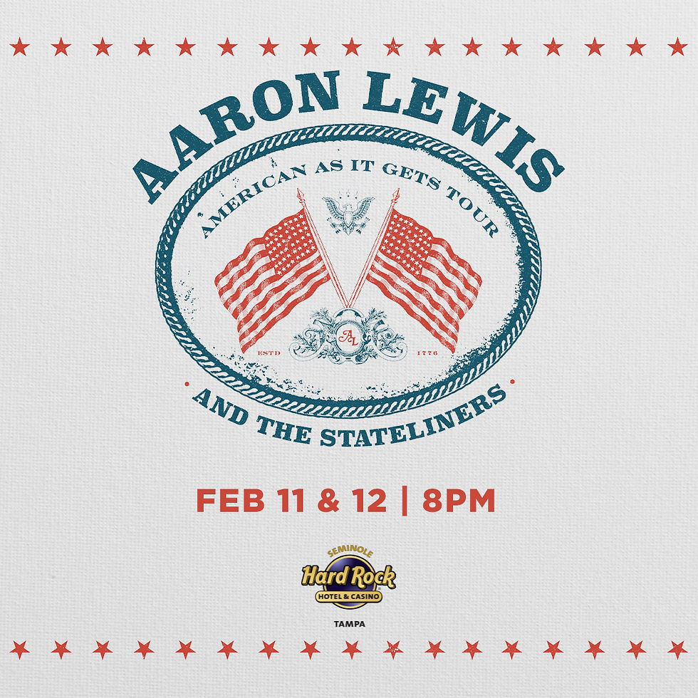Aaron Lewis and The Stateliners to perform two shows at Seminole Hard Rock Hotel & Casino Tampa