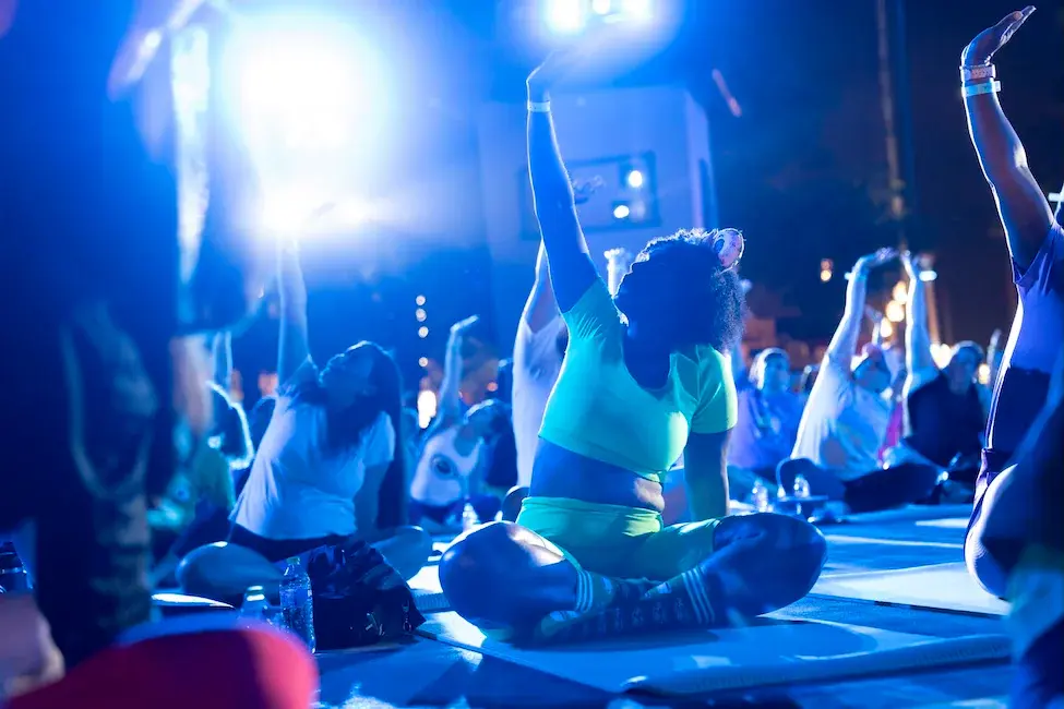 Breathe in, breathe out and end your royal race weekend with an early morning stretch in Disney's Hollywood Studios during Disney Princess Yoga