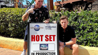 The stage is set for live broadcast of UK TV's Saturday Night Takeaway at Universal Orlando TODAY
