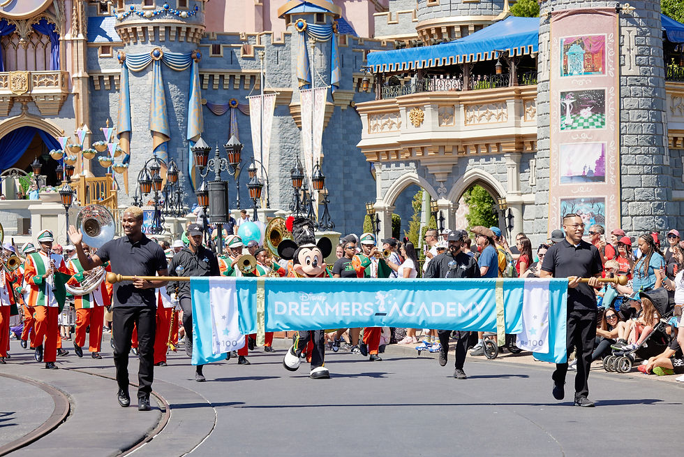 Halle Bailley and High School Students take part in Disney Dreamers Academy Parade at Magic Kingdom