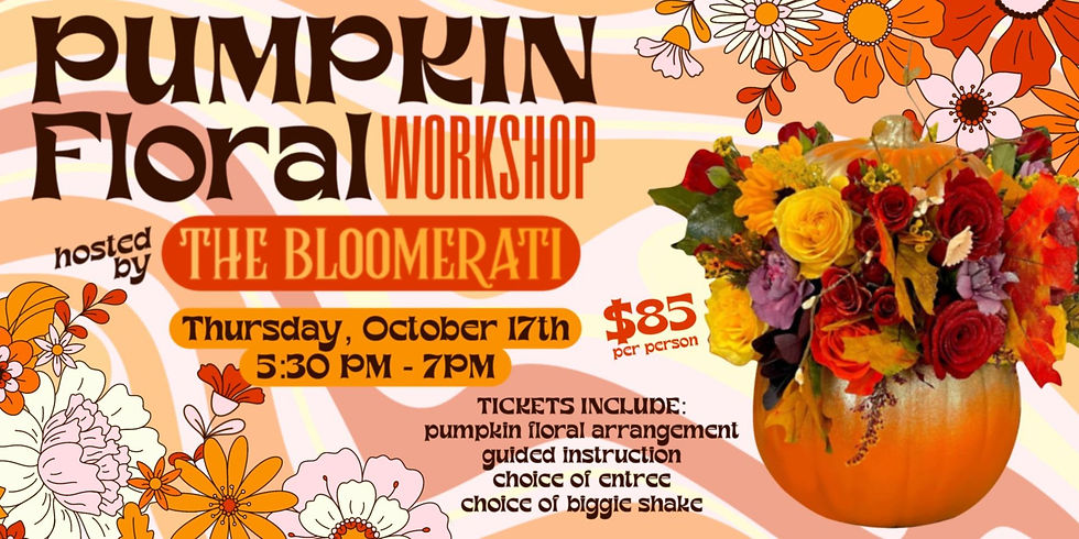 Pumpkin Floral Workshop with The Bloomerati at JoJo's Pumpkin Patch!