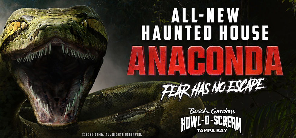 All-new haunted house inspired by Sony Pictures’ “Anaconda” coming to Busch Gardens Tampa Bay