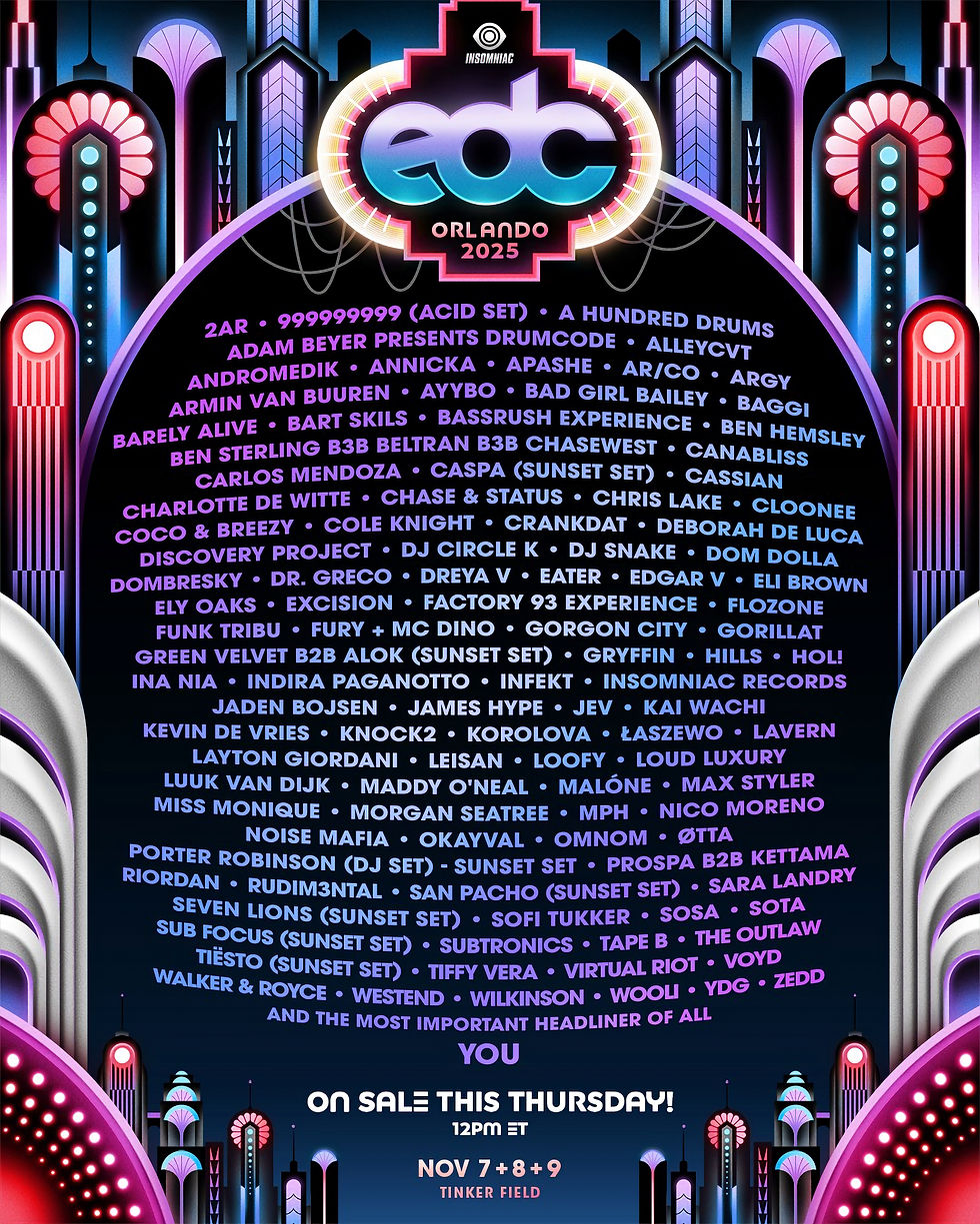 EDC Orlando 2025 Lineup