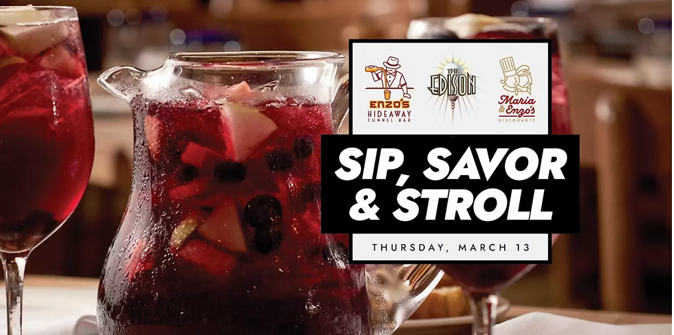 Sip, Savor and Stroll your way to The Edison, Enzo’s Hideaway and Maria & Enzo’s at Disney Springs
