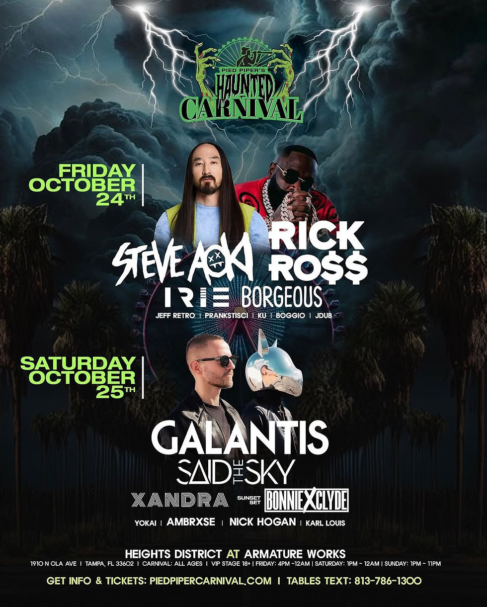Pied Piper's 4th Annual Haunted Carnival rises again this Halloween at Tampa's Armature Works! 