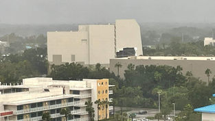 Significant Storm Damage At Island's Of Adventure Jurassic River Adventure Building