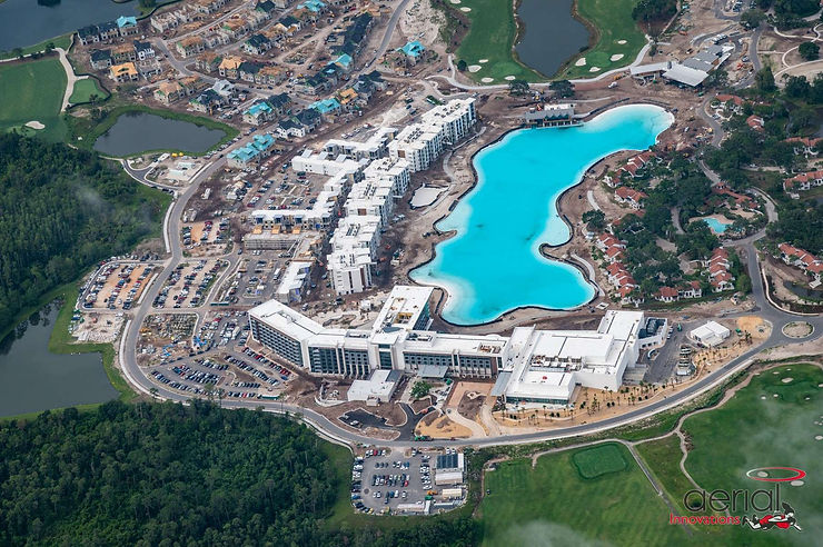 Evermore Orlando Resort with Evermore Bay in the center of the development