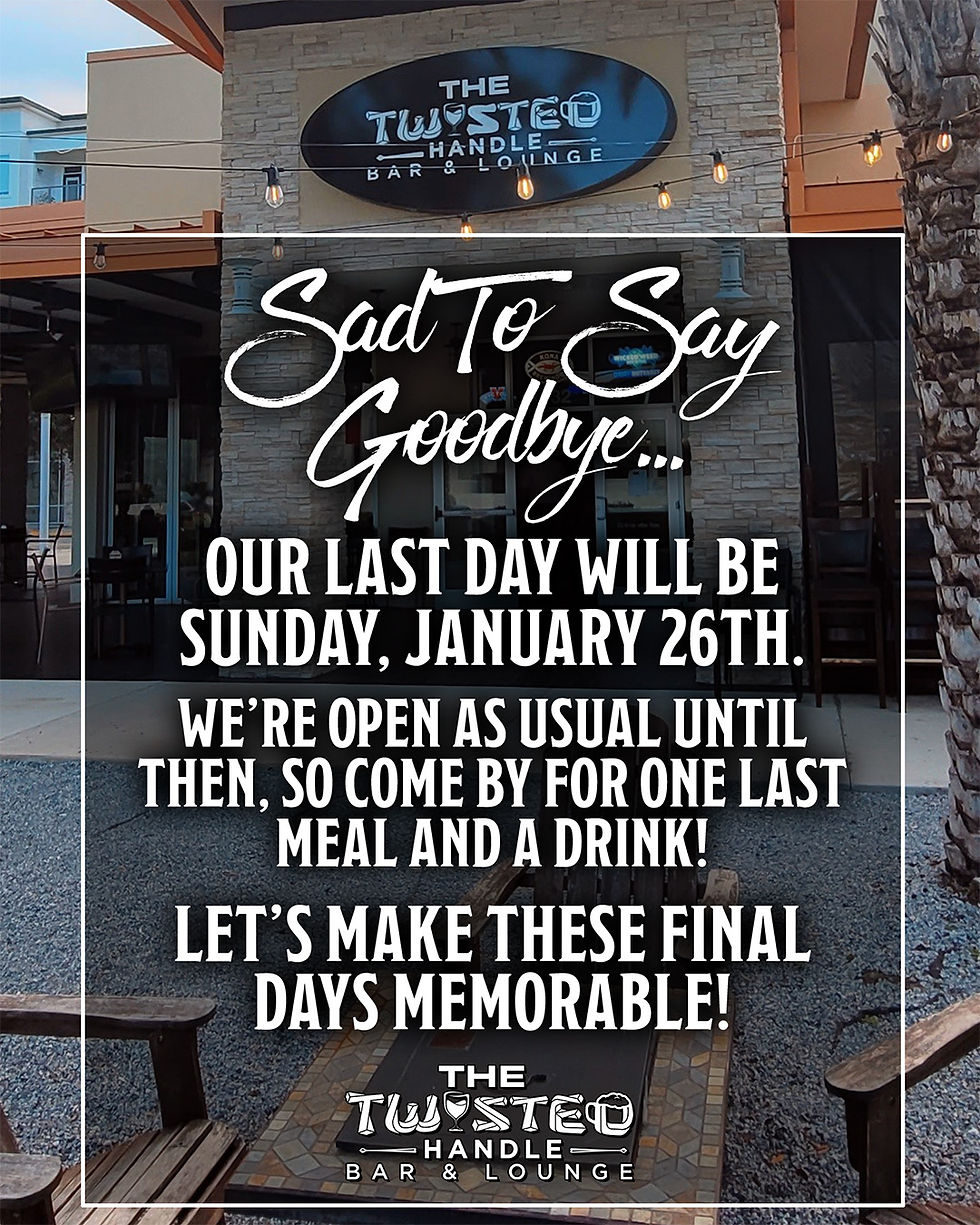 After 3 years of ownership, The Twisted Handle in Mills 50 District announces it's Permanent Closure