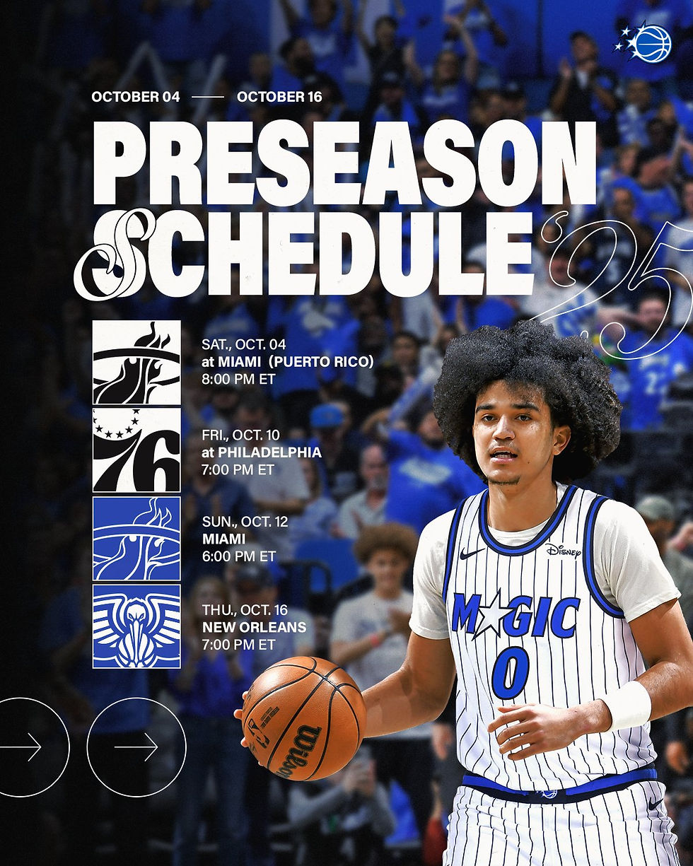 Orlando Magic 2025 Preseason Schedule Released - Tipping Off against Miami Heat in San Juan