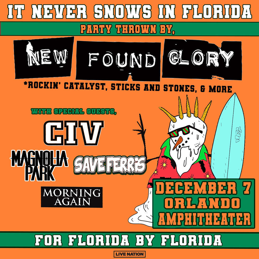 New Found Glory announces "It Never Snows In Florida" benefit show at