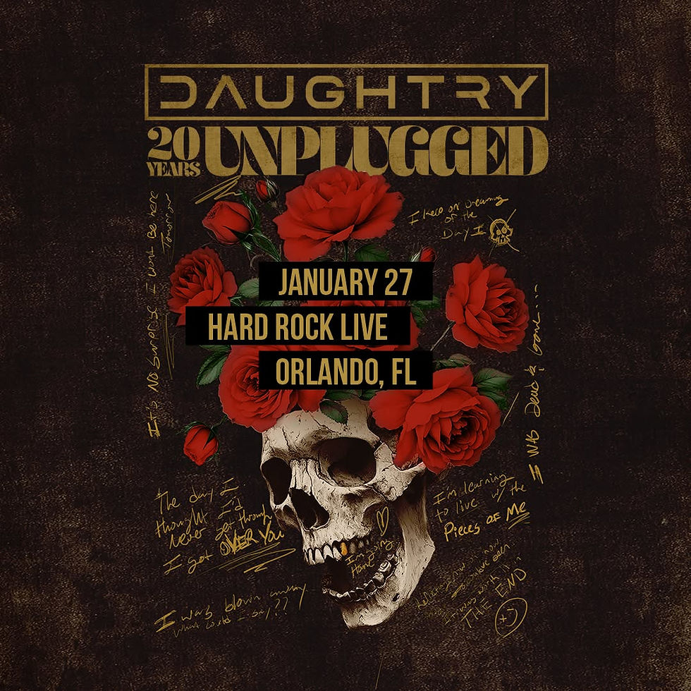 Daughtry is bringing 20 Years Unplugged to Hard Rock Live Orlando on January 27