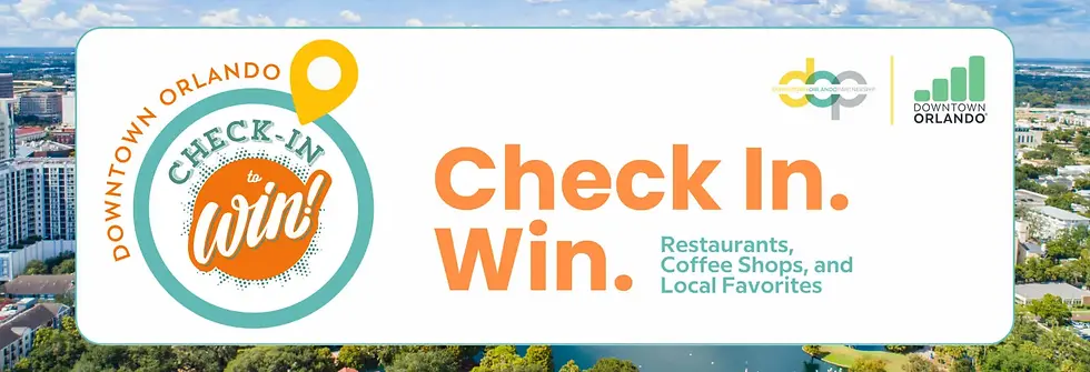 Downtown Orlando Check-In to Win is back rewarding you for dining and shopping!