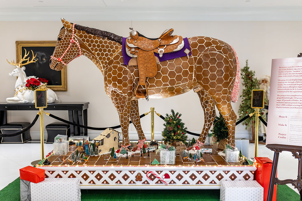 See a life-size horse, made entirely of gingerbread during Winter Wonderland at The World Equestrian Center in Ocala