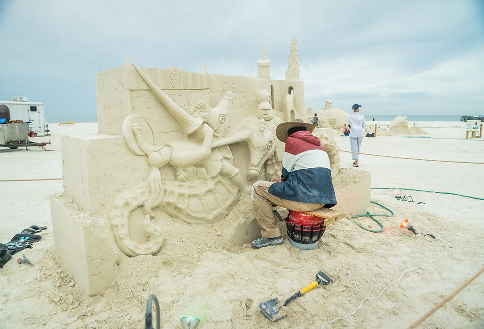 Visit Treasure Island & See OutSANDing Sand Sculptures At The Sanding Ovations Master's Cup