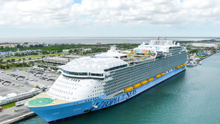Royal Caribbean's latest ship, Utopia Of The Seas arrives in Port Canaveral