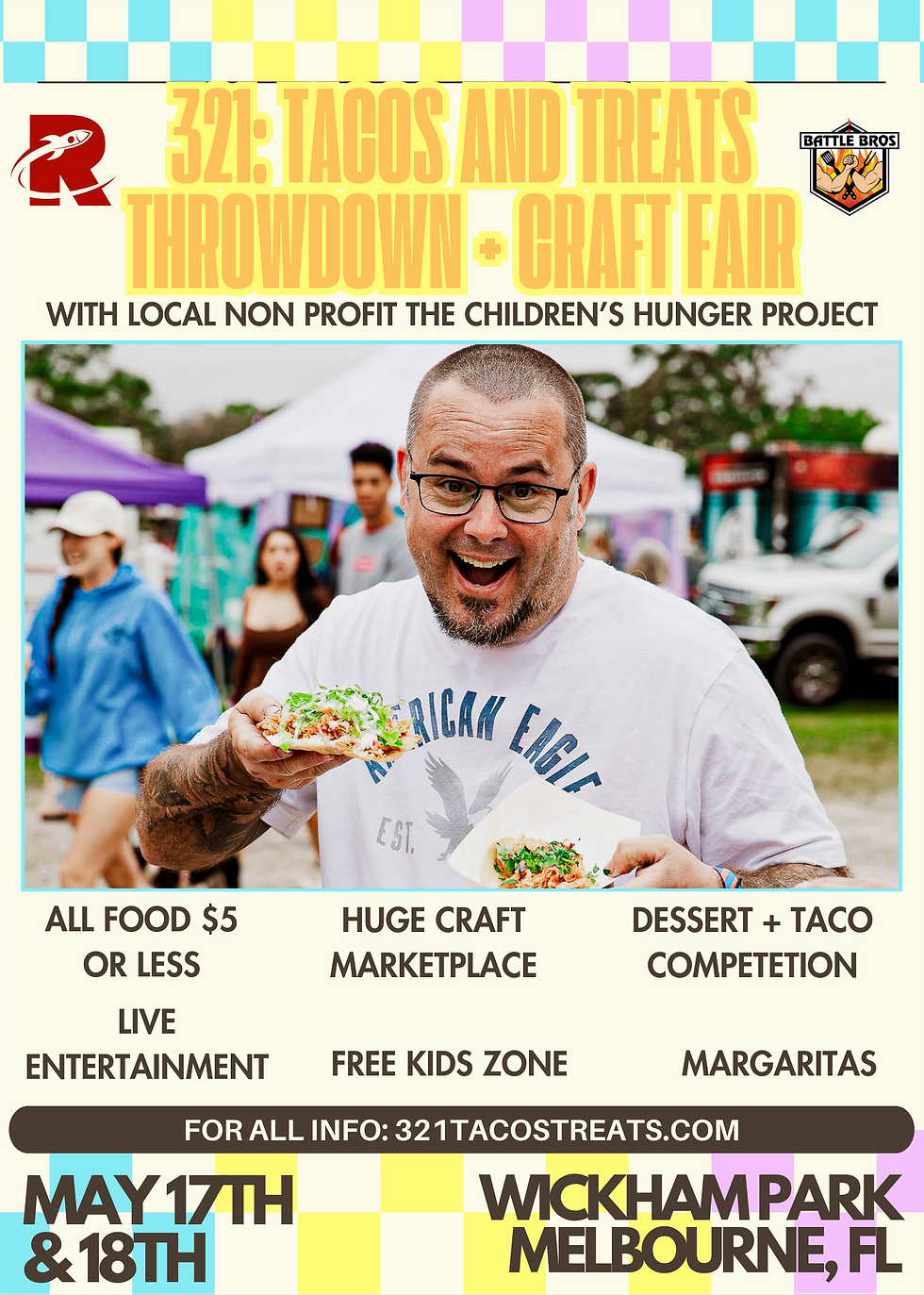 The Space Coast's ultimate family friendly food festival, 321: Tacos & Treats Throwdown is back!