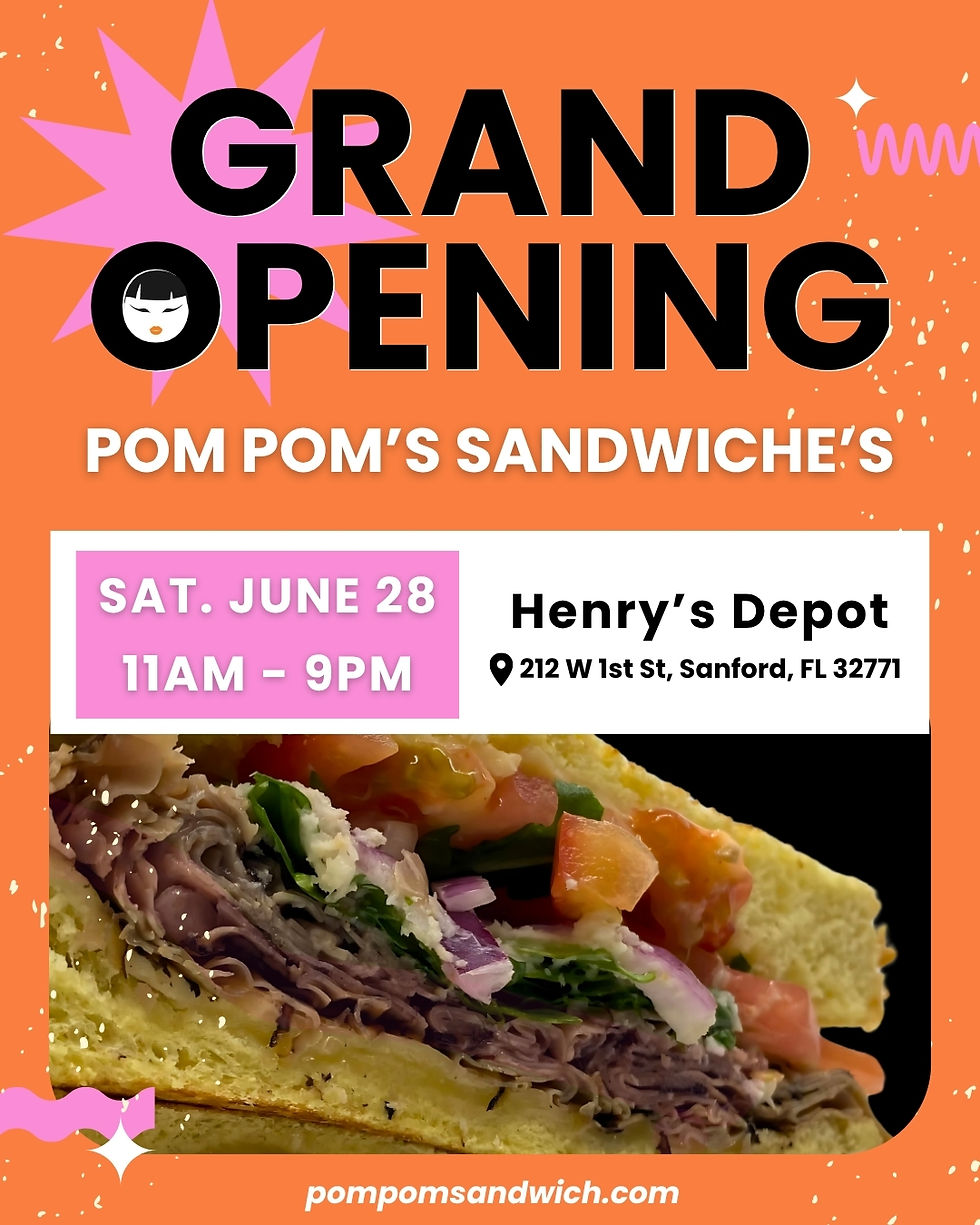 Pom Pom's Sandwiches is back! Hosting a grand opening at Henry’s Depot in Sanford on June 28