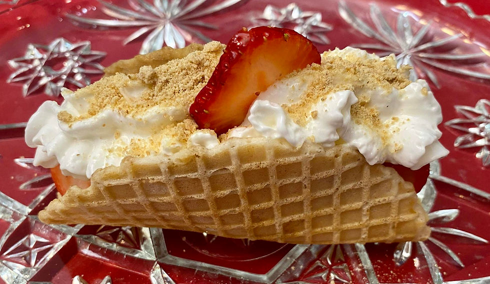 The Plant City High School Raider Regiment presents the Strawberry Cheesecake Waffle Taco