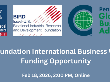 Watch Now: BIRD Foundation International Business Webinar Series: Funding Opportunity