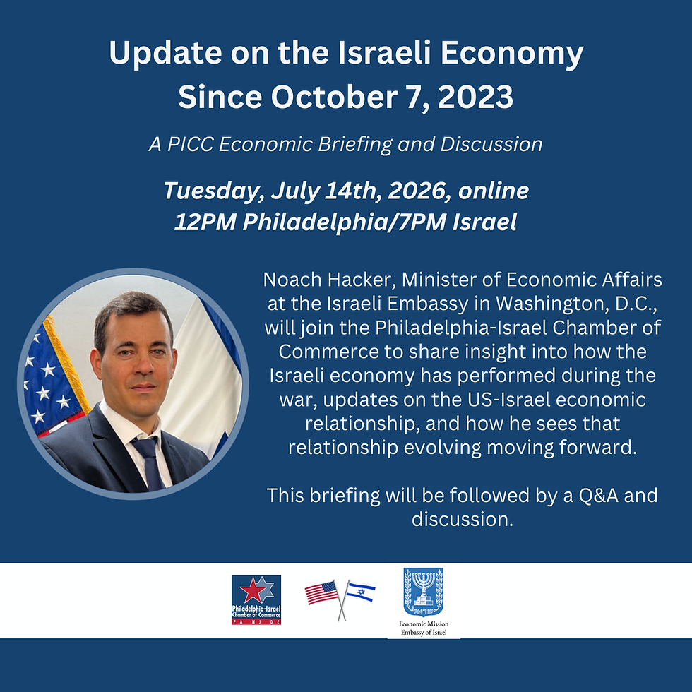 Webinar: Update on the Israeli Economy Since October 7, 2023