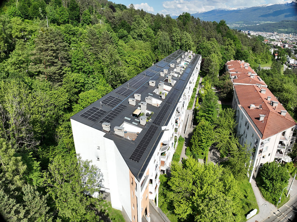 PV-Dachanlage Tigewosi Peerhofsiedlung in Innsbruck