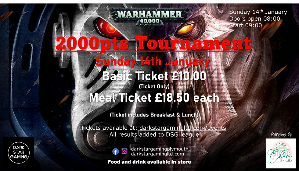 Warhammer 40K 2000pts League Tournament