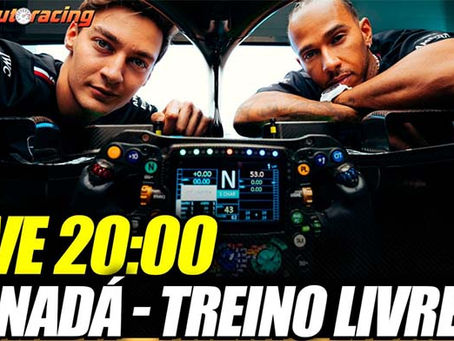 LIVE hoje às 20 horas sobre os treinos livres para o GP do Canadá