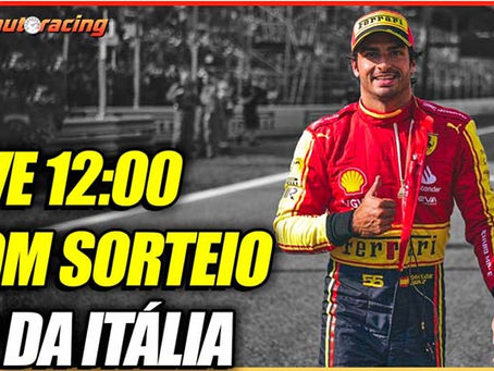 Hoje tem LIVE do Adauto depois do GP da Itália ao meio-dia com sorteio show!