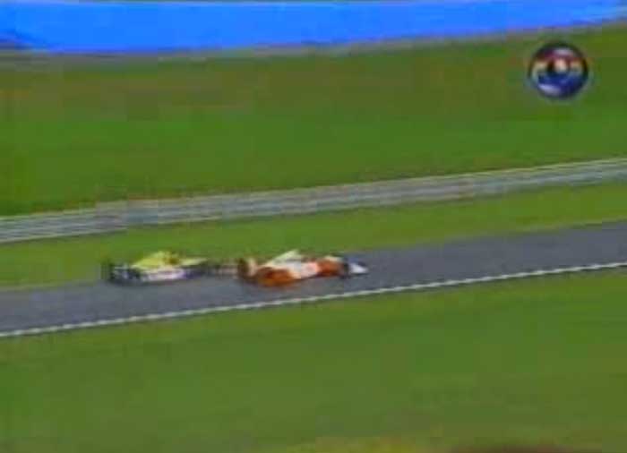 Senna aplica um olé em Damon Hill - Interlagos 1993
