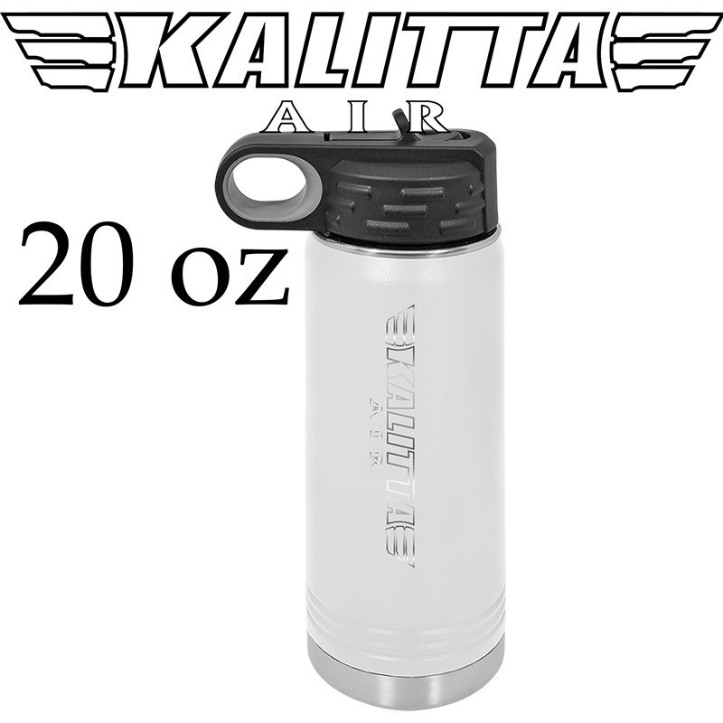 Thumbnail: White 20 oz Insulated Kalitta Air Water Bottle Logo B Only