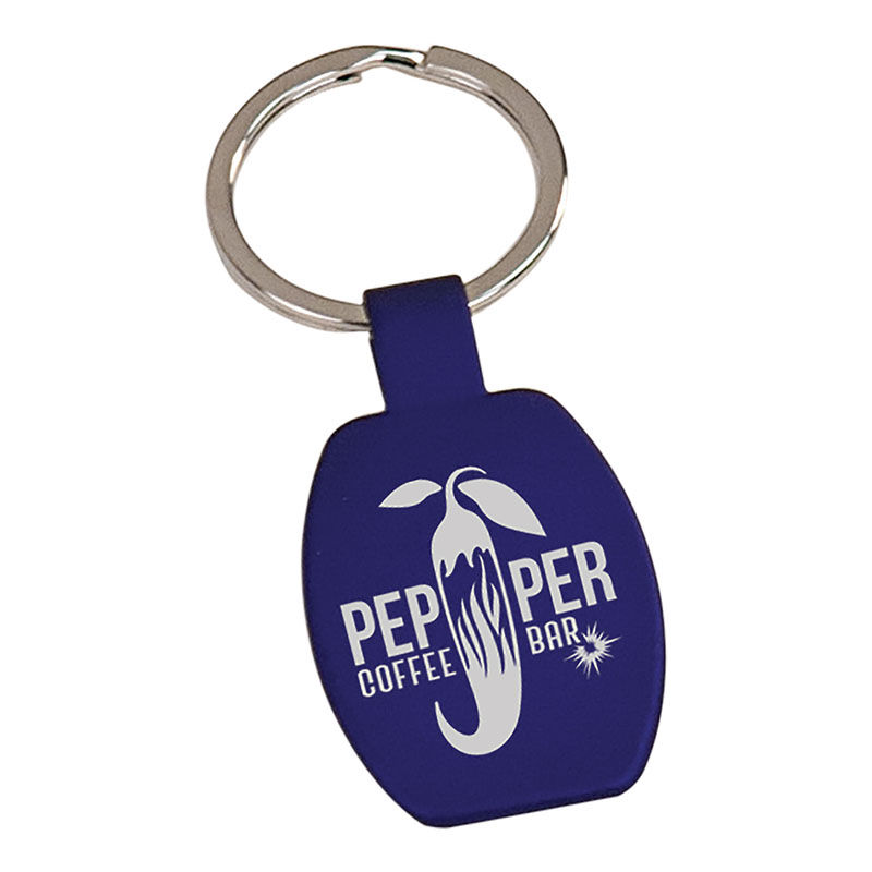 Thumbnail: Custom Engraved Anodized Zinc Alloy Keychain